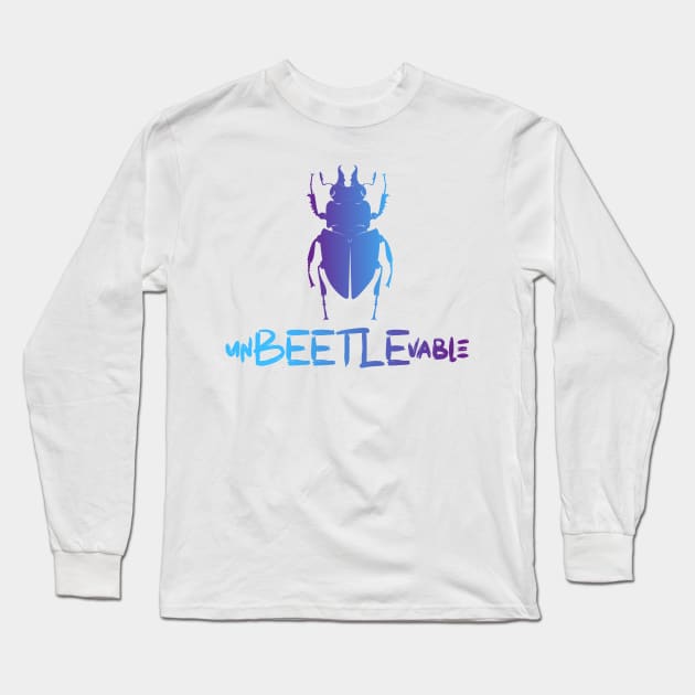 UnBEETLEvable - Blue Beetle Long Sleeve T-Shirt by Salaar Design Hub